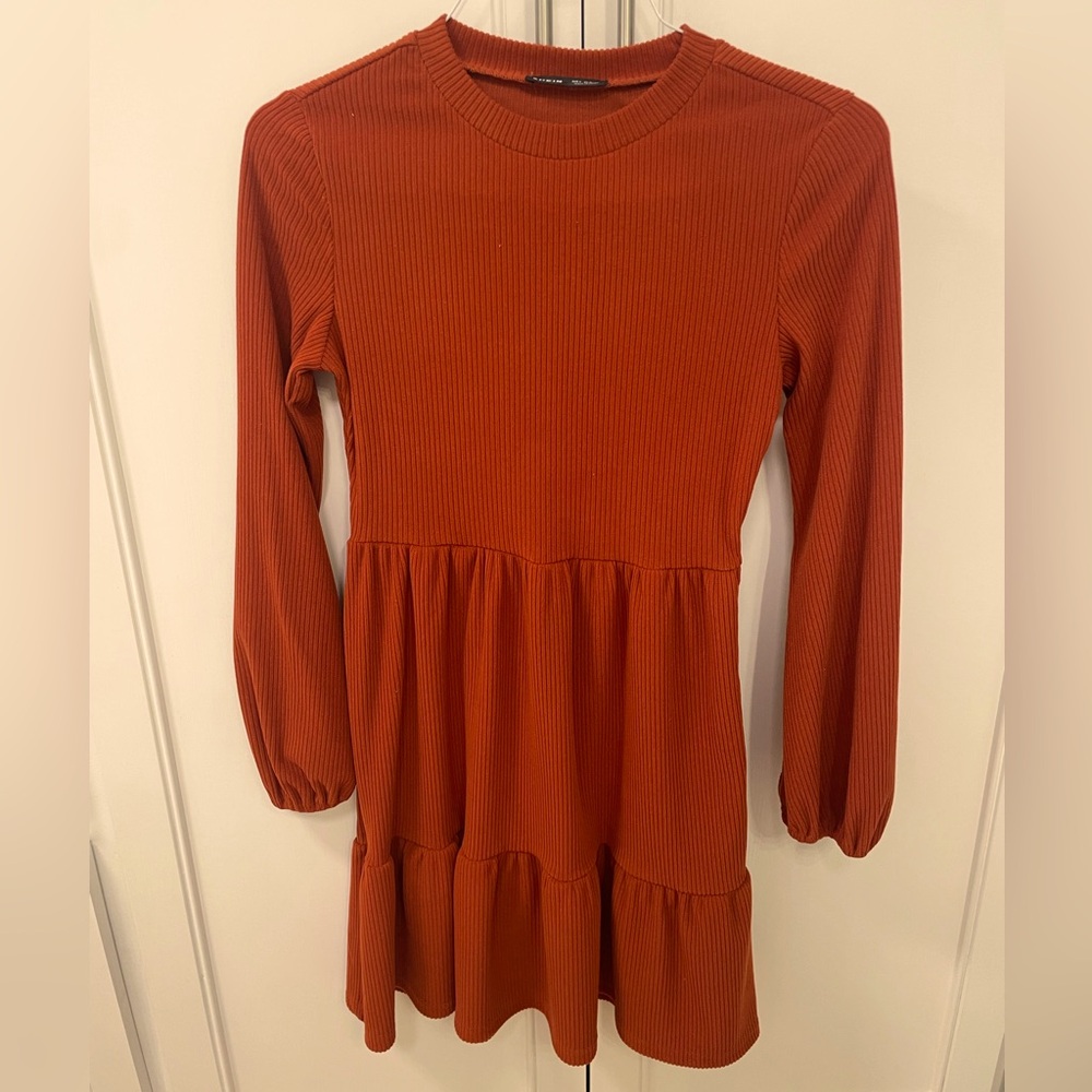 Burgundy Ribbed SHEIN Dress! Small
